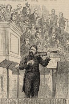Portrait of the violinist and composer Joseph Joachim (1831-1907) , 1877. Creator: Harral, Horace (1817-1905)