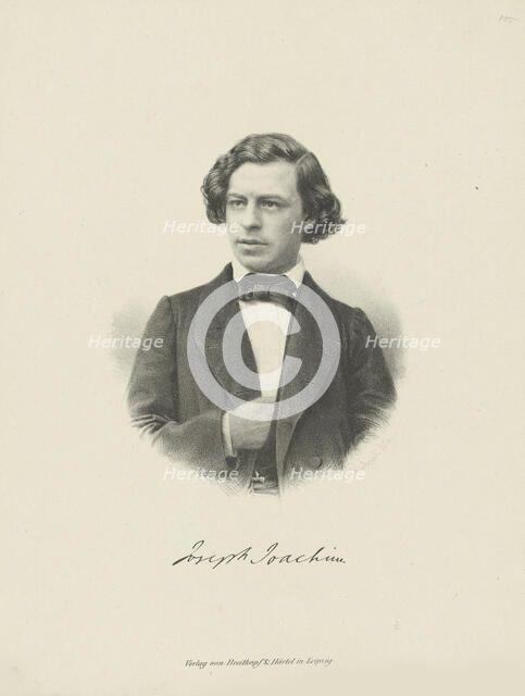Portrait of the violinist and composer Joseph Joachim (1831-1907) , ca 1855. Creator: Anonymous.