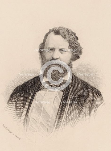 Portrait of the violinist and composer Joseph Joachim (1831-1907). Creator: Weger, August (1823-1892).