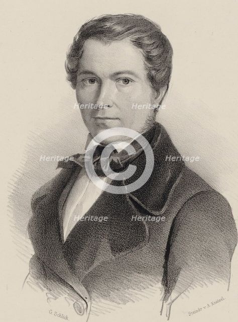 Portrait of the violinist and composer Joseph Labitzky (1802-1881), 1840. Creator: Schlick, Friedrich Gustav (1804-1869).
