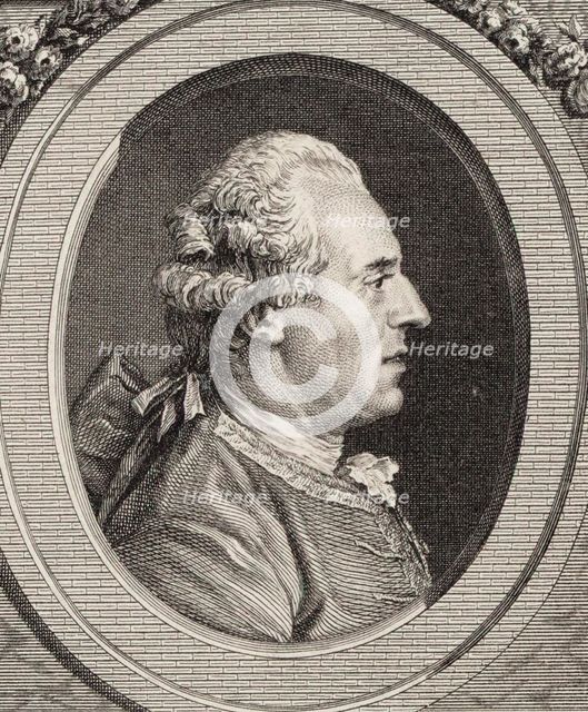 Portrait of the violinist and composer Jean Joseph Cassanéa de Mondonville (1711-1772). Creator: Delatre, Jean-Marie (1746-1840).