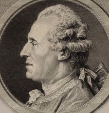 Portrait of the violinist and composer Jean Joseph Cassanéa de Mondonville (1711-1772), 1768. Creator: Saint-Aubin, Augustin, de (1736-1807)