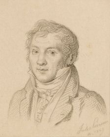 Portrait of the violinist and composer Louis-Luc Loiseau de Persuis (1769-1819) , 1849. Creator: Porreau, Jules (active 1830-1855)