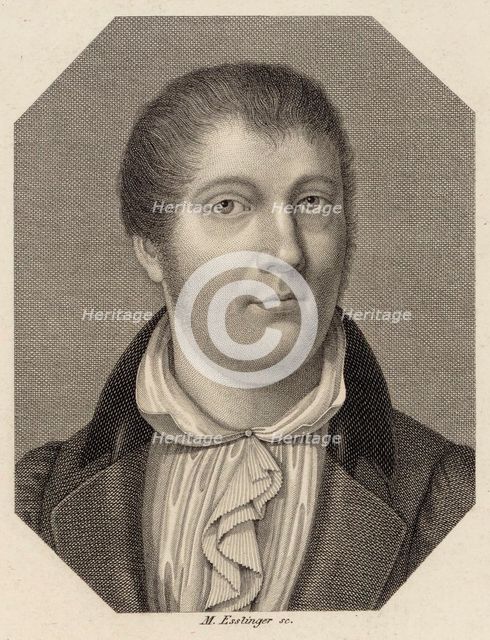 Portrait of the violinist and composer Louis Spohr (1784-1859), 1820. Creator: Esslinger, Johann Martin (1793-1841).