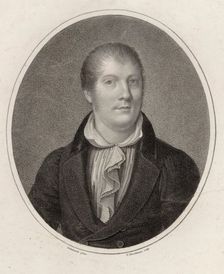 Portrait of the violinist and composer Louis Spohr (1784-1859), 1820. Creator: Fleischmann, Friedrich (1791-1834)