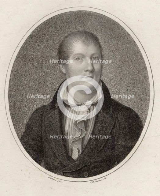 Portrait of the violinist and composer Louis Spohr (1784-1859), 1820. Creator: Fleischmann, Friedrich (1791-1834).