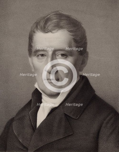 Portrait of the violinist and composer Louis Spohr (1784-1859), 1840. Creator: Engelbach, Georg (1817-1894).