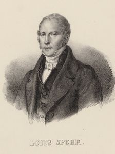 Portrait of the violinist and composer Louis Spohr (1784-1859), c. 1840. Creator: Anonymous