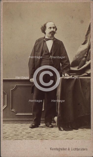 Portrait of the violinist and composer Moritz Kässmayer (1831-1884) , ca 1865. Creator: Photo studio Kundegraber & Lichtenstern, Vienna  .