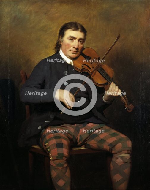 Portrait of the Violinist and composer Niel Gow (1727-1807), 1787. Artist: Raeburn, Sir Henry (1756-1823)