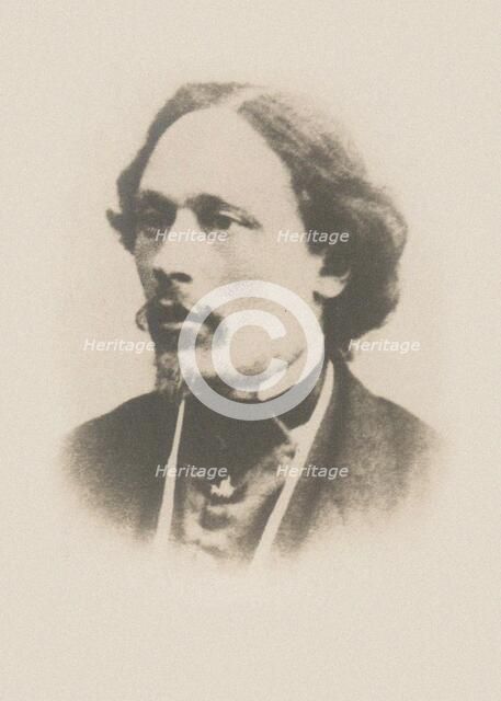 Portrait of the violinist and composer Nikolay Yakovlevich Afanasyev (1821-1898), ca 1860. Creator: Anonymous.