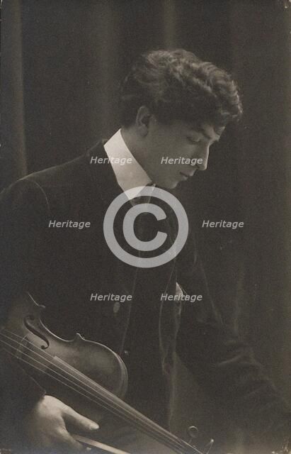 Portrait of the violinist and composer Paul Kochanski (1887-1934), 1907. Creator: Anonymous.