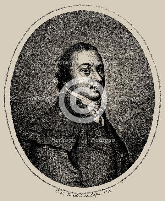 Portrait of the violinist and composer Peter Hänsel (1771-1831), 1802. Creator: Riedel, Carl Traugott (1769-c. 1832).