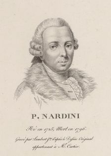 Portrait of the violinist and composer Pietro Nardini (1722-1793). Creator: Lambert, Jean Baptiste Ponce (active 1785-1820)
