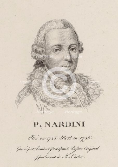 Portrait of the violinist and composer Pietro Nardini (1722-1793). Creator: Lambert, Jean Baptiste Ponce (active 1785-1820).