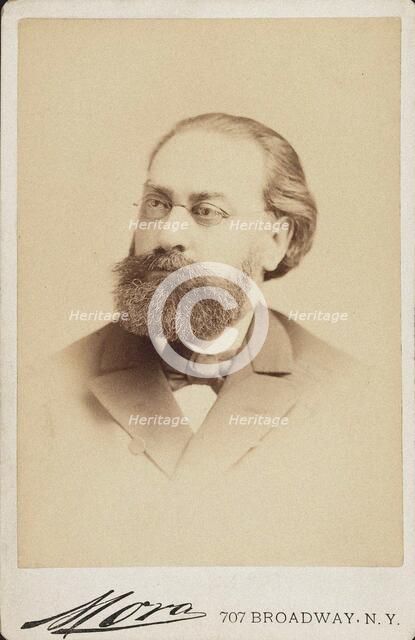 Portrait of the violinist and composer Rudolf Bial (1834-1881), c. 1880. Creator: Photo studio Jose Maria Mora.
