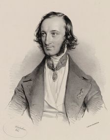 Portrait of the violinist and composer Theodor Haumann (1808-1878), 1842