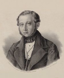 Portrait of the violinist and composer Thomas Täglichsbeck (1799-1867) , 1837-1838. Creator: Simon, Frédéric Emile (1805-1886)