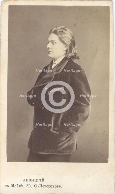 Portrait of the violinist August Wilhelmj (1845-1908). Creator: Levitsky, Sergei Lvovich (1819-1898).