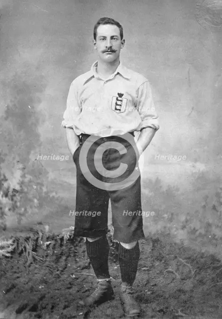 Portrait of the West Bromwich footballer, WJ Bassett, 1896.  Creator: John Arthur Draycott.