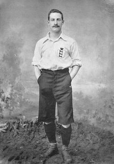 Portrait of the West Bromwich footballer, WJ Bassett, 1896. Creator: John Arthur Draycott