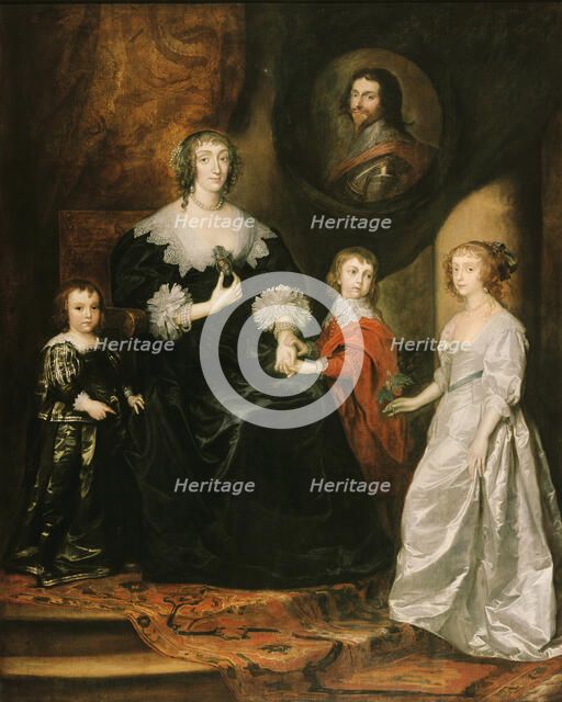 Portrait of the widow of the Duke of Buckingham and her children, 1633. Creator: Dyck, Sir Anthony van (1599-1641).