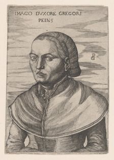Portrait of the Wife of Georg Pencz (Imago D'uxore Gregori Peins). Creator: Unknown