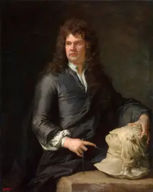 Portrait of the wood carver Grinling Gibbons (1648-1721), before 1690. Creator: Kneller, Sir Gotfrey (1646-1723)