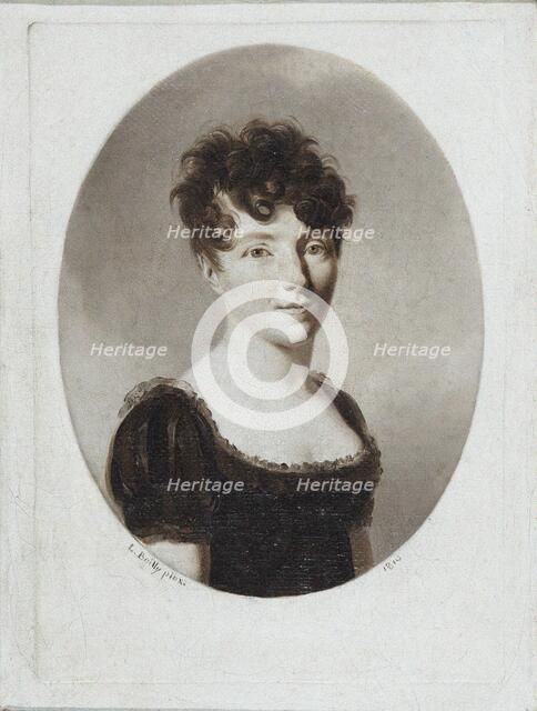 Portrait of the writer and composer Alexandrine Sophie de Bawr (1773-1860), 1810. Creator: Boilly, Louis-Léopold (1761-1845).