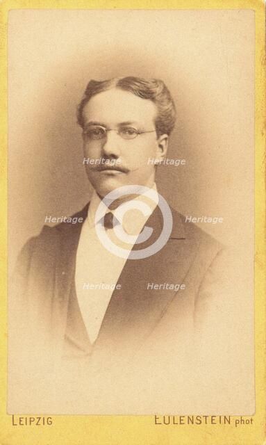 Portrait of the writer and composer Karl August Hermann (1851-1909). Creator: Photo studio Eulenstein, Leipzig  .