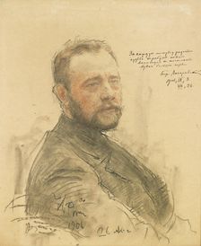 Portrait of the writer Boris Alexandrovich Lazarevsky (1871-1936), 1906