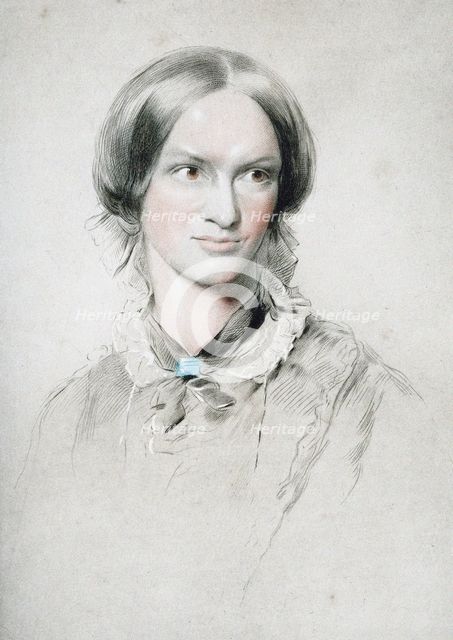 Portrait of the writer Charlotte Brontë (1816-1855), c. 1850. Creator: Richmond, George (1809-1896).