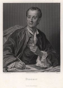 Portrait of the writer, essayist and philosopher Denis Diderot (1713-1784), middle of the 18th centu Creator: French master