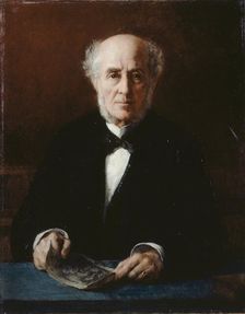 Portrait of the writer Étienne Arago (1802-1892) , 1882. Creator: Valadon, Jules Emmanuel (1826-1900)