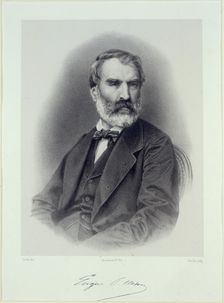 Portrait of the writer Eugène Pelletan (1813-1884). Creator: Guillon, Adolphe (1829-1896)