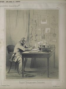 Portrait of the writer Faddei Bulgarin (1789-1859), 1853. Creator: Timm, Wassili (George Wilhelm) (1820-1895)