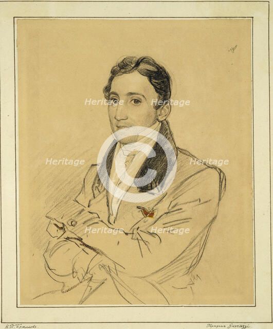 Portrait of the writer Francesco Domenico Guerrazzi (1804-1873), 1834. Artist: Briullov, Karl Pavlovich (1799-1852)