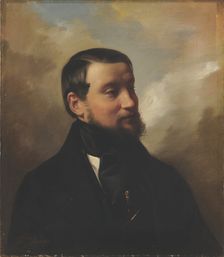 Portrait of the writer Giovanni Domenico Ruffini (1807-1881). Creator: Induno, Domenico (1815-1878)