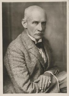 Portrait of the writer Gustav Meyrink (1868-1932), 1928. Creator: Anonymous