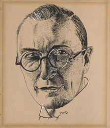 Portrait of the Writer Herman Teirlinck (1879-1967), 1930-1932. Creator: Van den Berghe, Frits (1883-1939)
