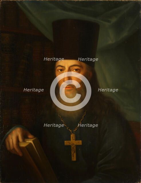 Portrait of the writer Ioann Ioannovich Krasovsky (1746-1811), 1819. Artist: Zalessky, Jacob (1799-1891)