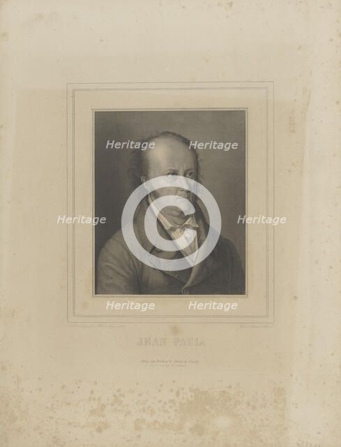 Portrait of the writer Jean Paul (1763-1825), c. 1830-1840. Creator: Schleich, Carl (1788-1840).