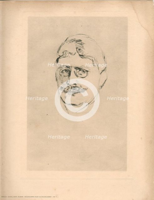 Portrait of the writer Knut Hamsun (1859-1952), 1896.