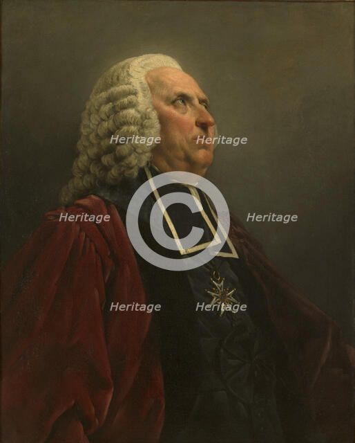 Portrait of the writer Louis-Sébastien Mercier (1740-1814), c. 1763. Creator: Hallé, Noël (1711-1781).