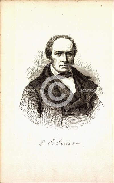 Portrait of the writer, poet and composer Erik Gustaf Geijer (1783-1847). Creator: Hansen, Hans Peter (1829-1899).