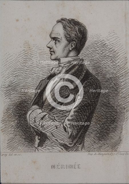 Portrait of the writer Prosper Mérimée (1803-1870), 1857.