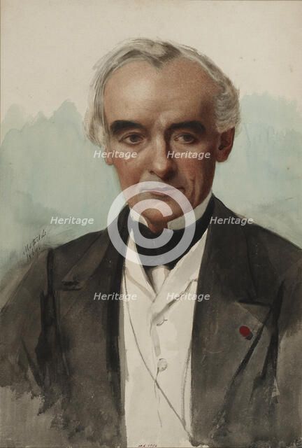 Portrait of the writer Prosper Mérimée (1803-1870), 1869. Creator: Bonaparte, Mathilde (1820-1904).