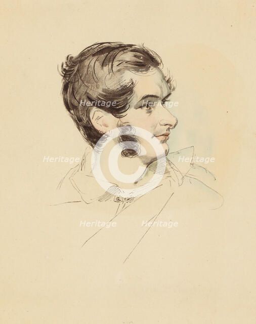 Portrait of the writer Prosper Mérimée (1803-1870), c. 1850. Creator: Rochard, Simon-Jacques (1788-1872).