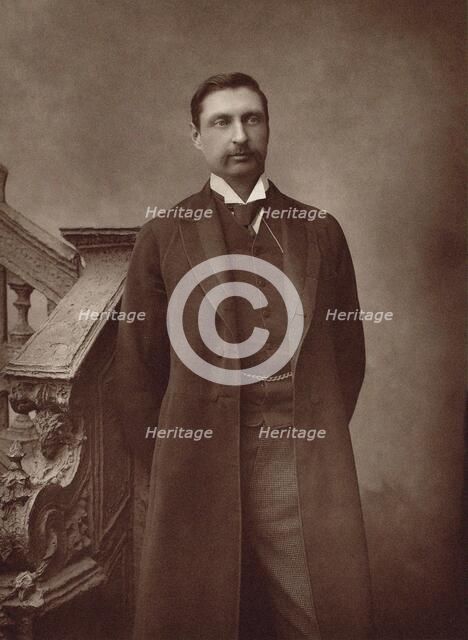 Portrait of the writer Sir Henry Rider Haggard (1856-1925). Creator: Barraud, Herbert Rose (1845-1896).