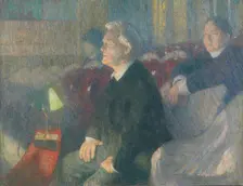 Portrait of Theater Director Bjorn Bjornson, probably 1910. Creator: Erik Werenskiold